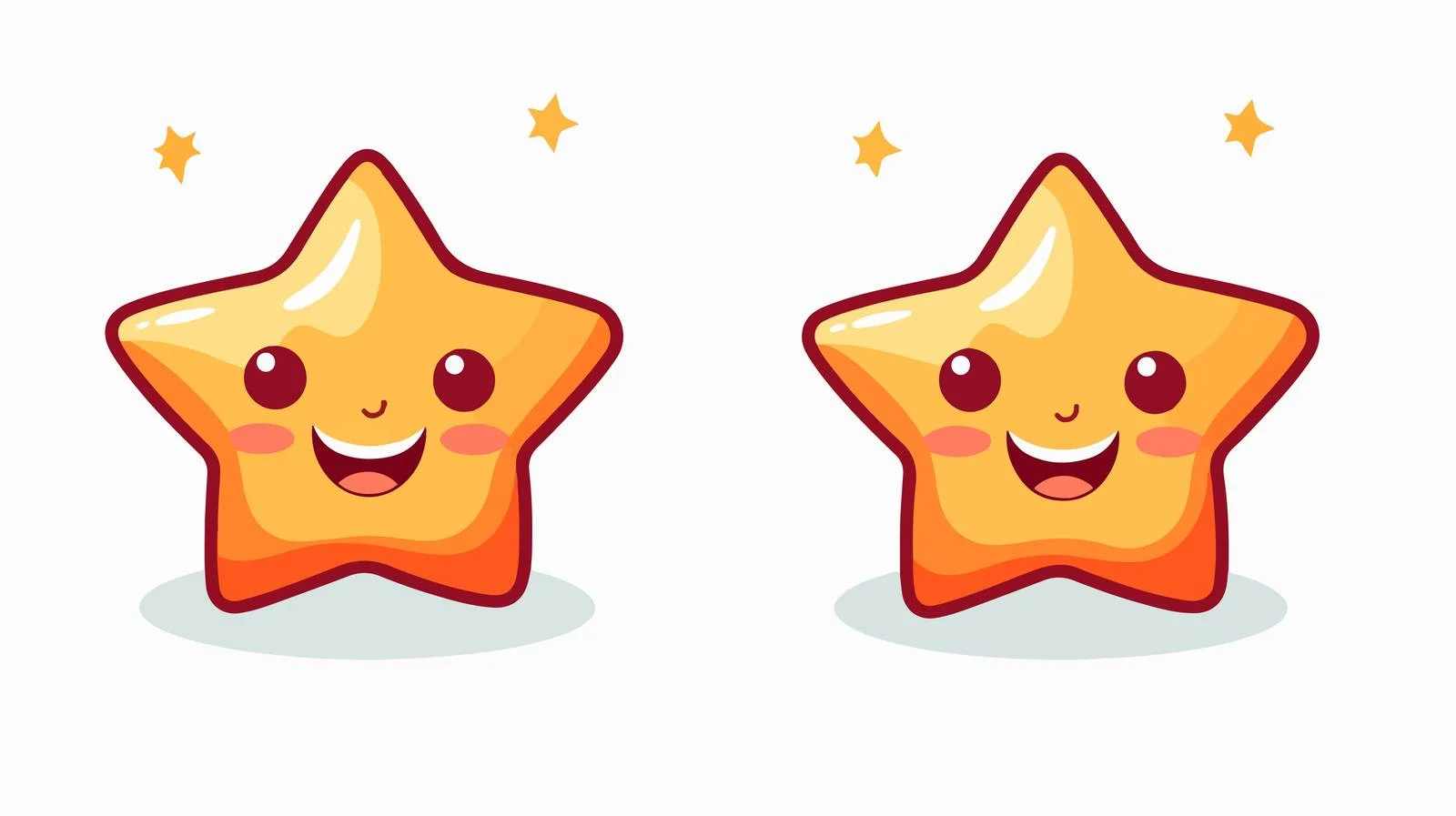 Cheerful Star Line Drawing — free download from Dotvec