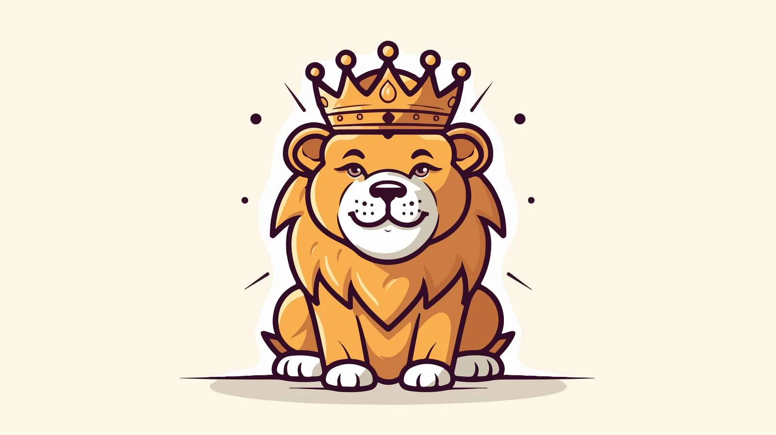 Elegant Lion Line Art Illustration — free download from Dotvec