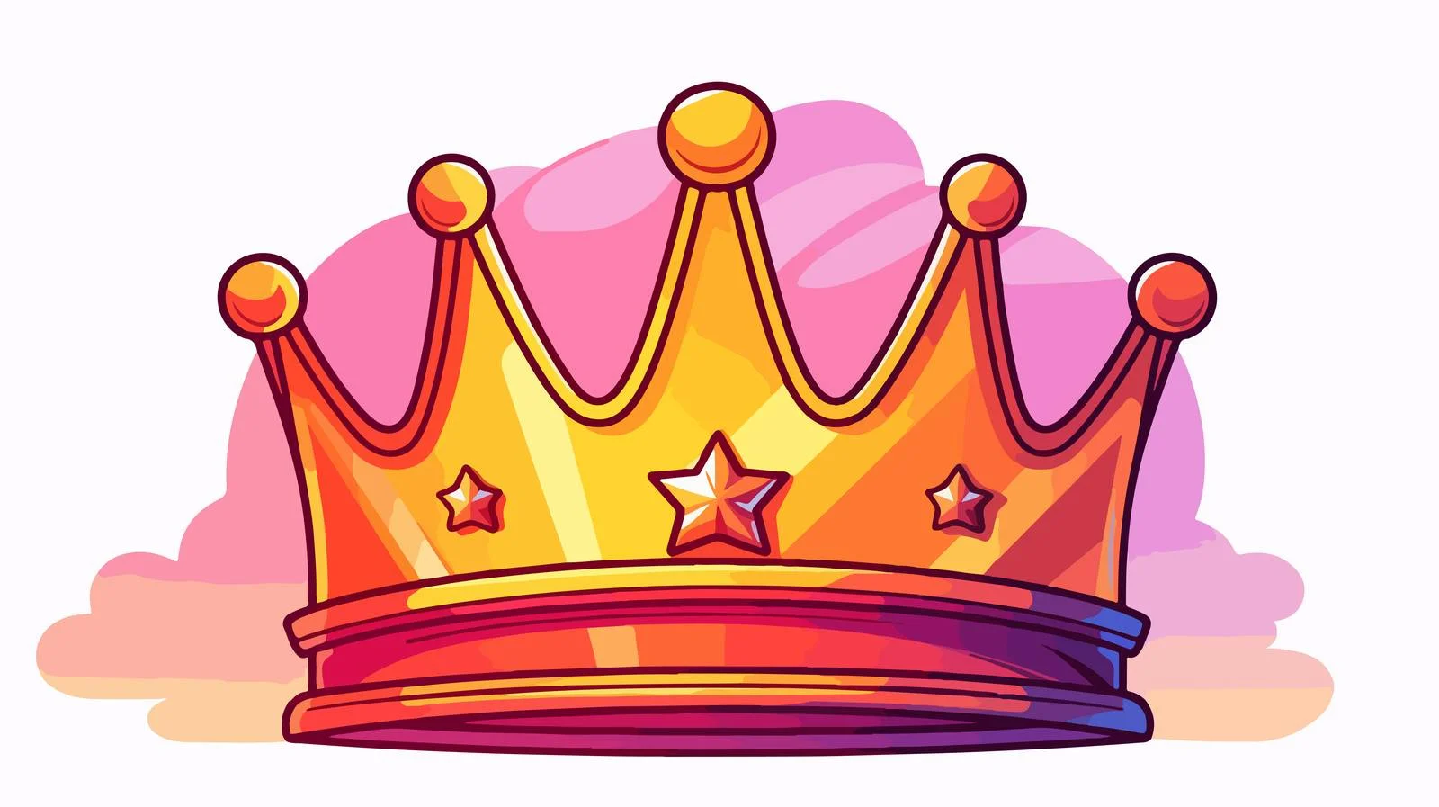 Magical Cartoon Crown Illustration — free download from Dotvec