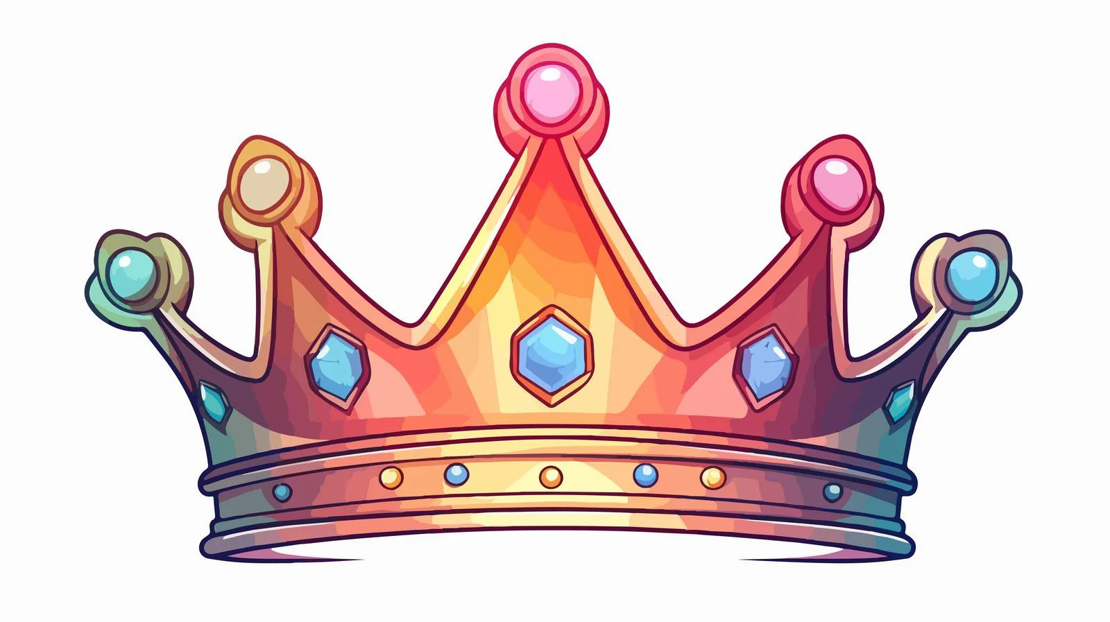 Cartoon Magic Crown Illustration — free download from Dotvec