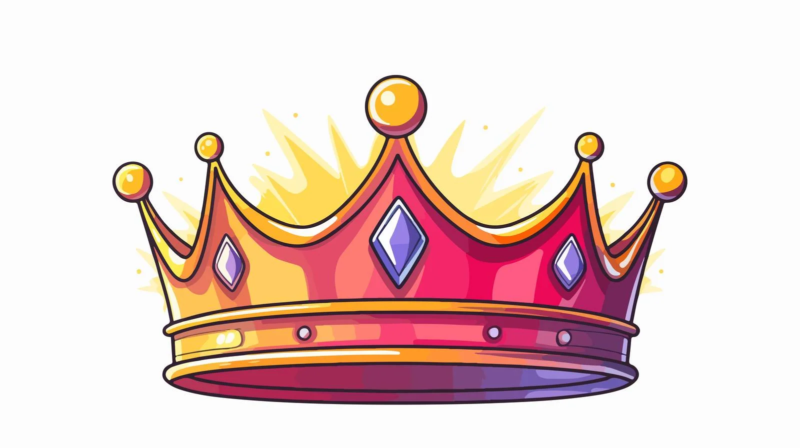 Cartoon Magic Crown Illustration — free download from Dotvec