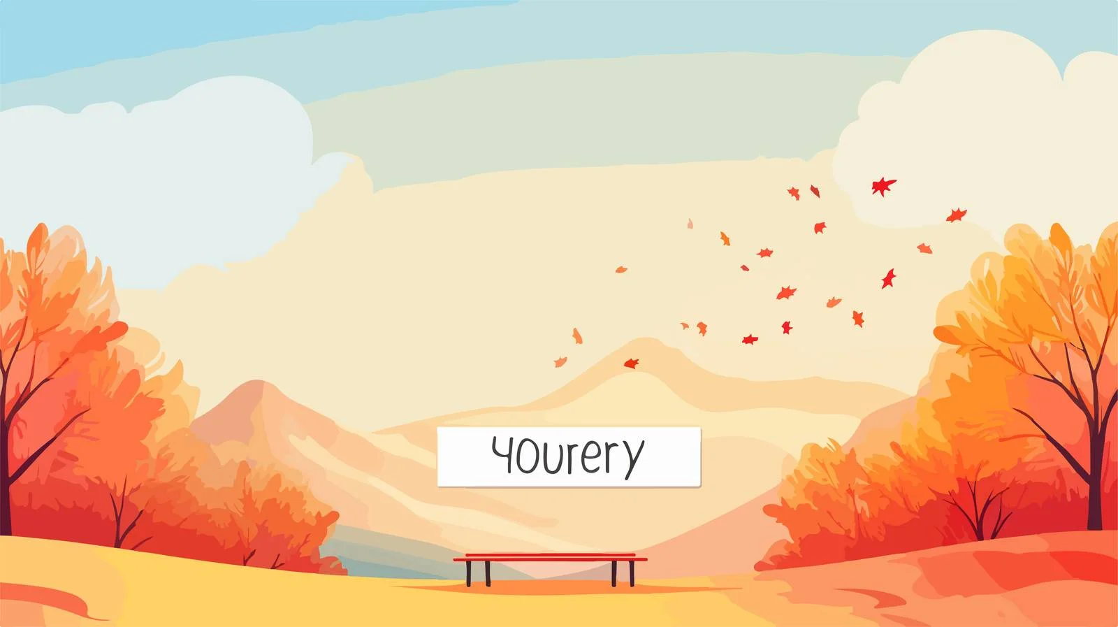Autumnal Cartoon Month Drawing
