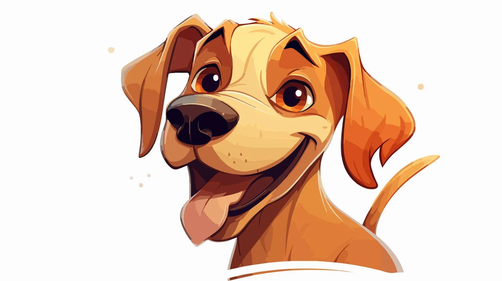 Cartoon Panting Dog Line Drawing — free download from Dotvec