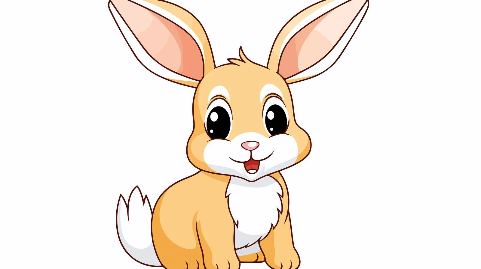 Cute Cartoon Rabbit Illustration — free download from Dotvec