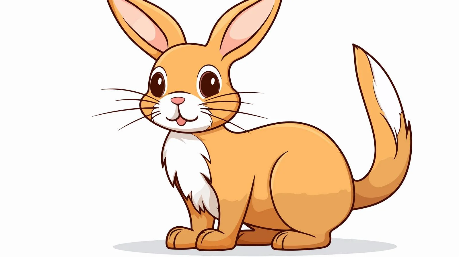 Cartoon Rabbit Gradient Line Drawing — free download from Dotvec