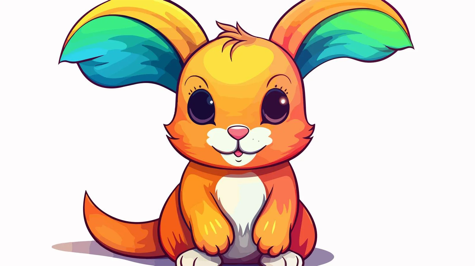 Charming Cartoon Rabbit Illustration — free download from Dotvec