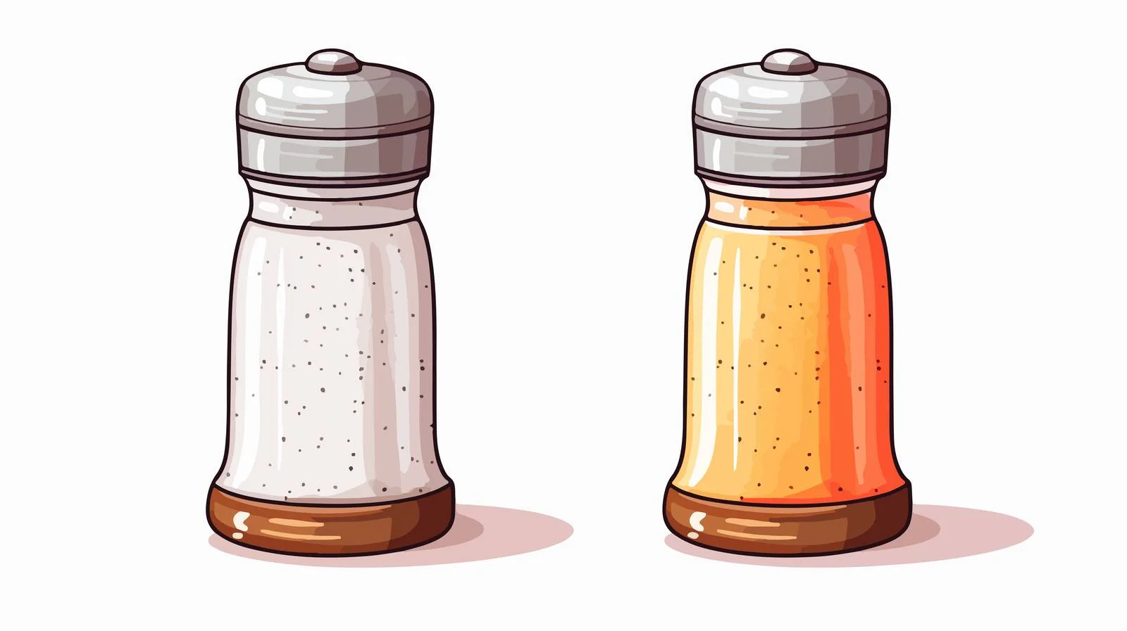 Cartoon Salt Shaker Gradient Line Drawing — free download from Dotvec
