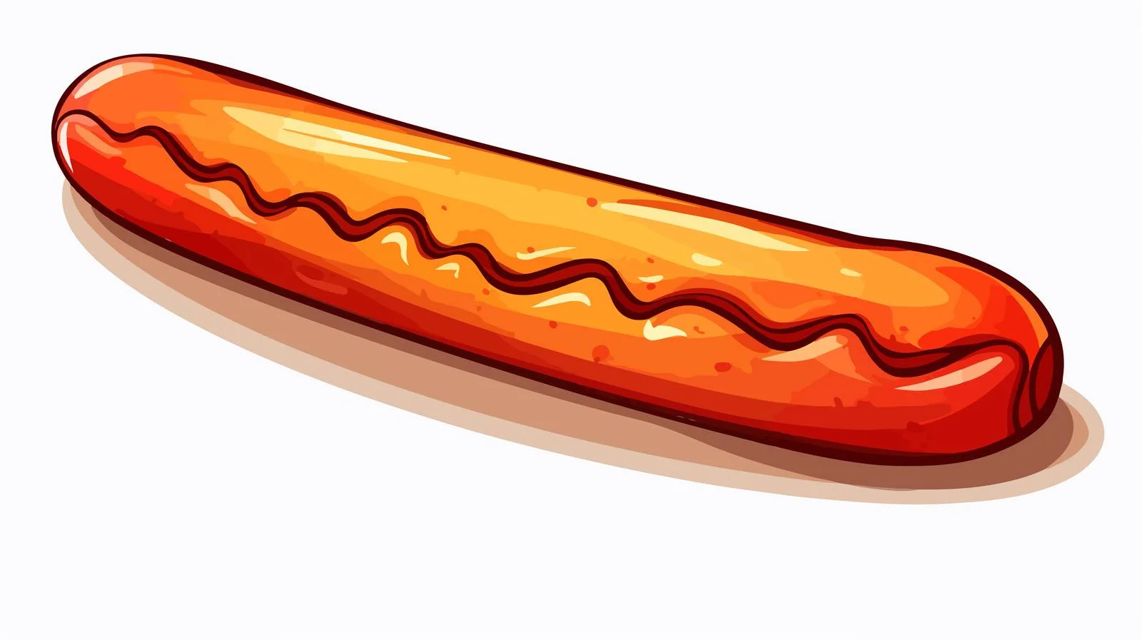 Cartoon Sausage Line Drawing — free download from Dotvec