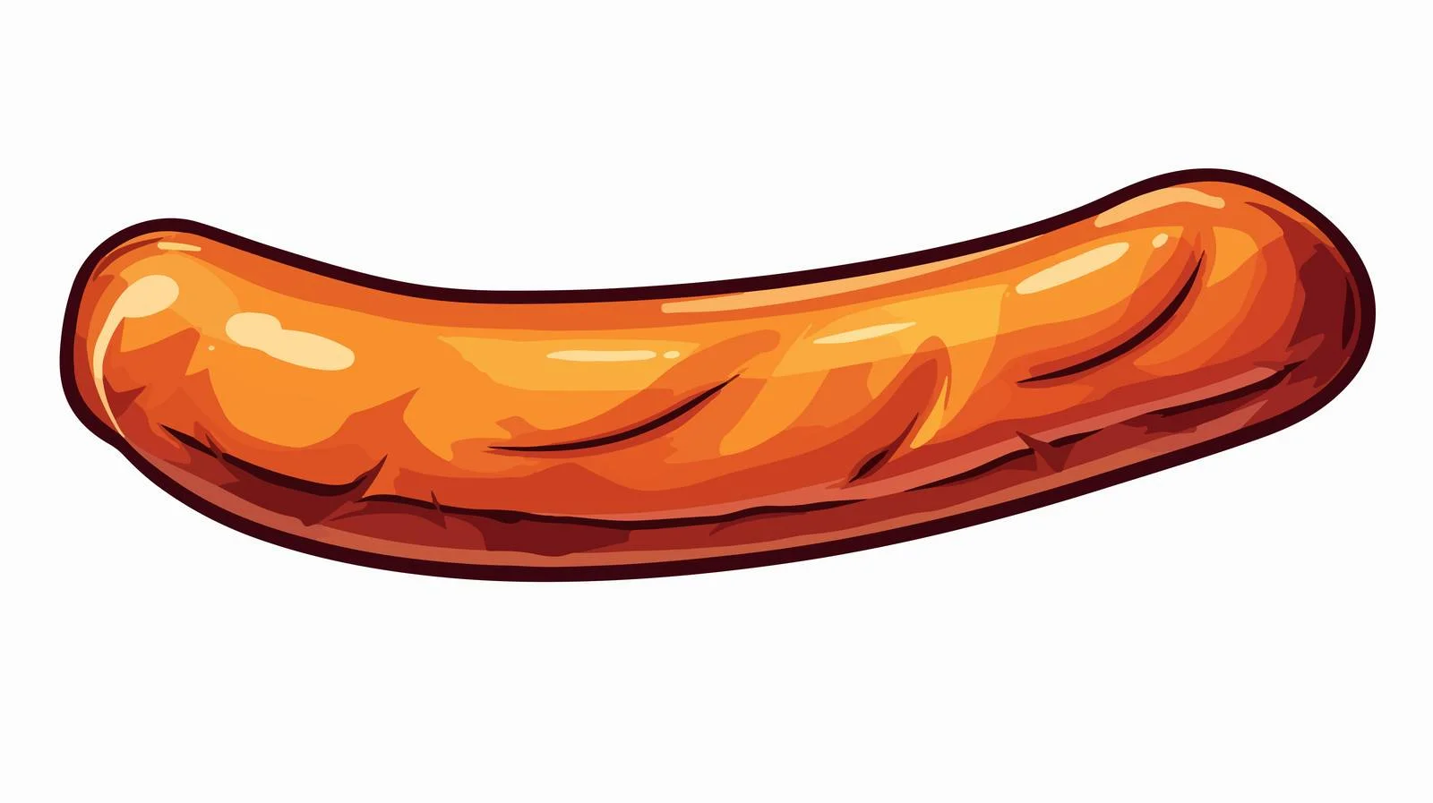 Cartoon Sausage Line Drawing — free download from Dotvec