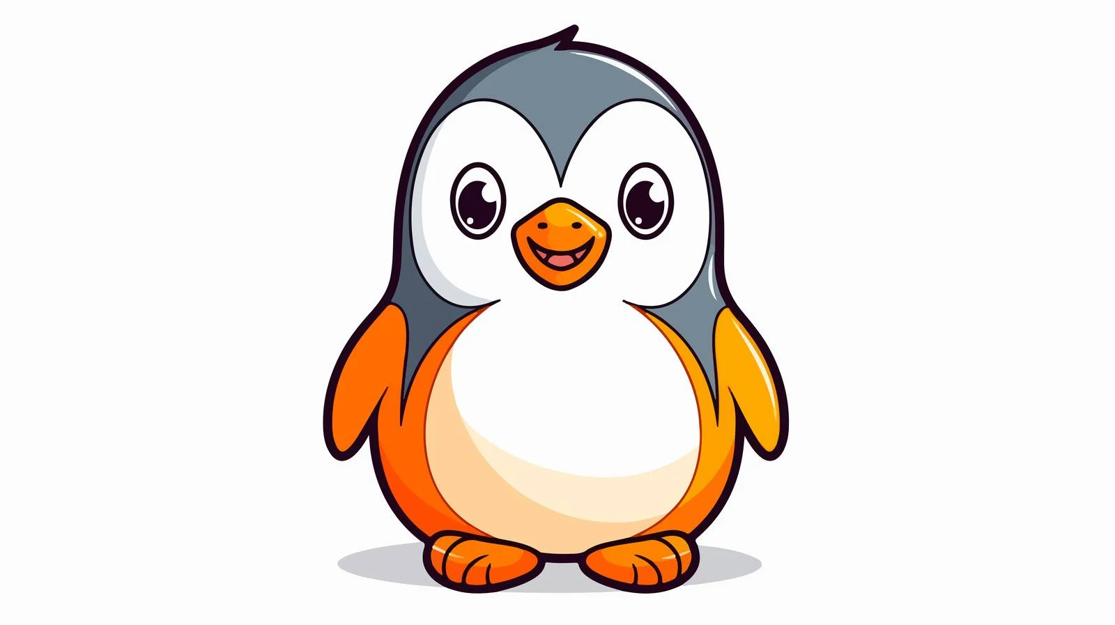 Colorful Cartoon Penguin Sliding — free download from Dotvec