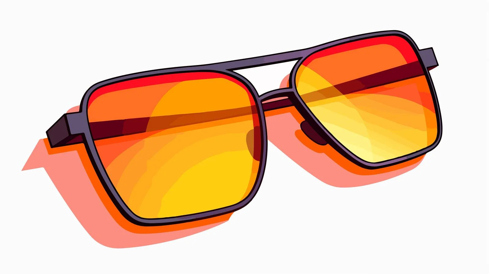 Stylish Square Sunglasses Sketch — free download from Dotvec