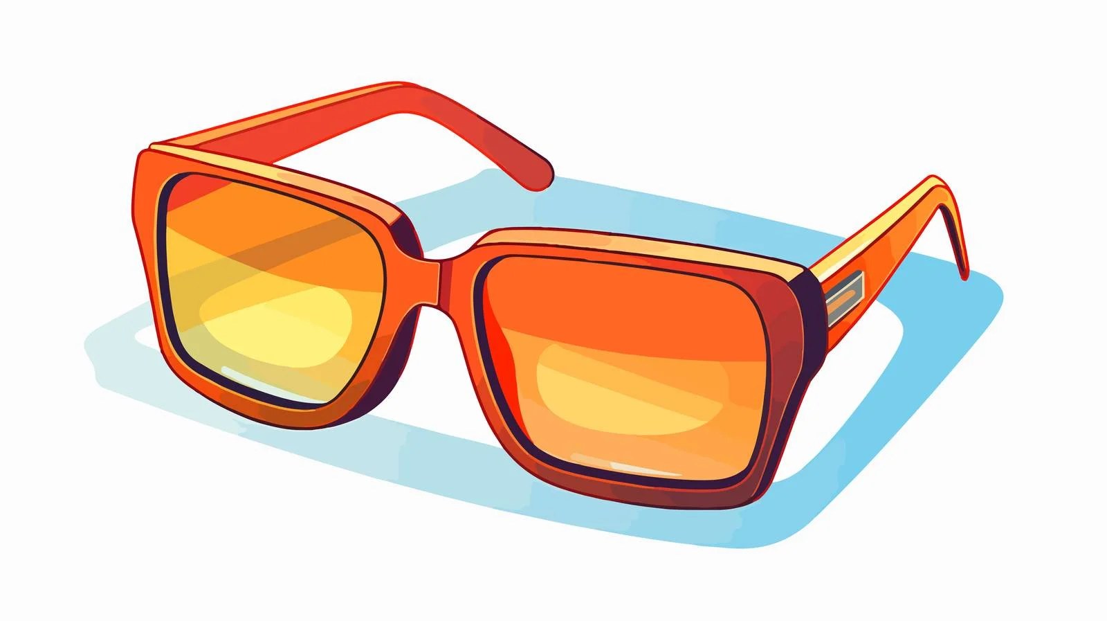 Gradient Line Cartoon Sunglasses — free download from Dotvec