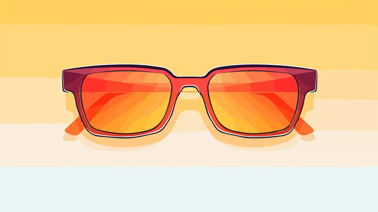 Square Sunglasses Line Drawing — free download from Dotvec