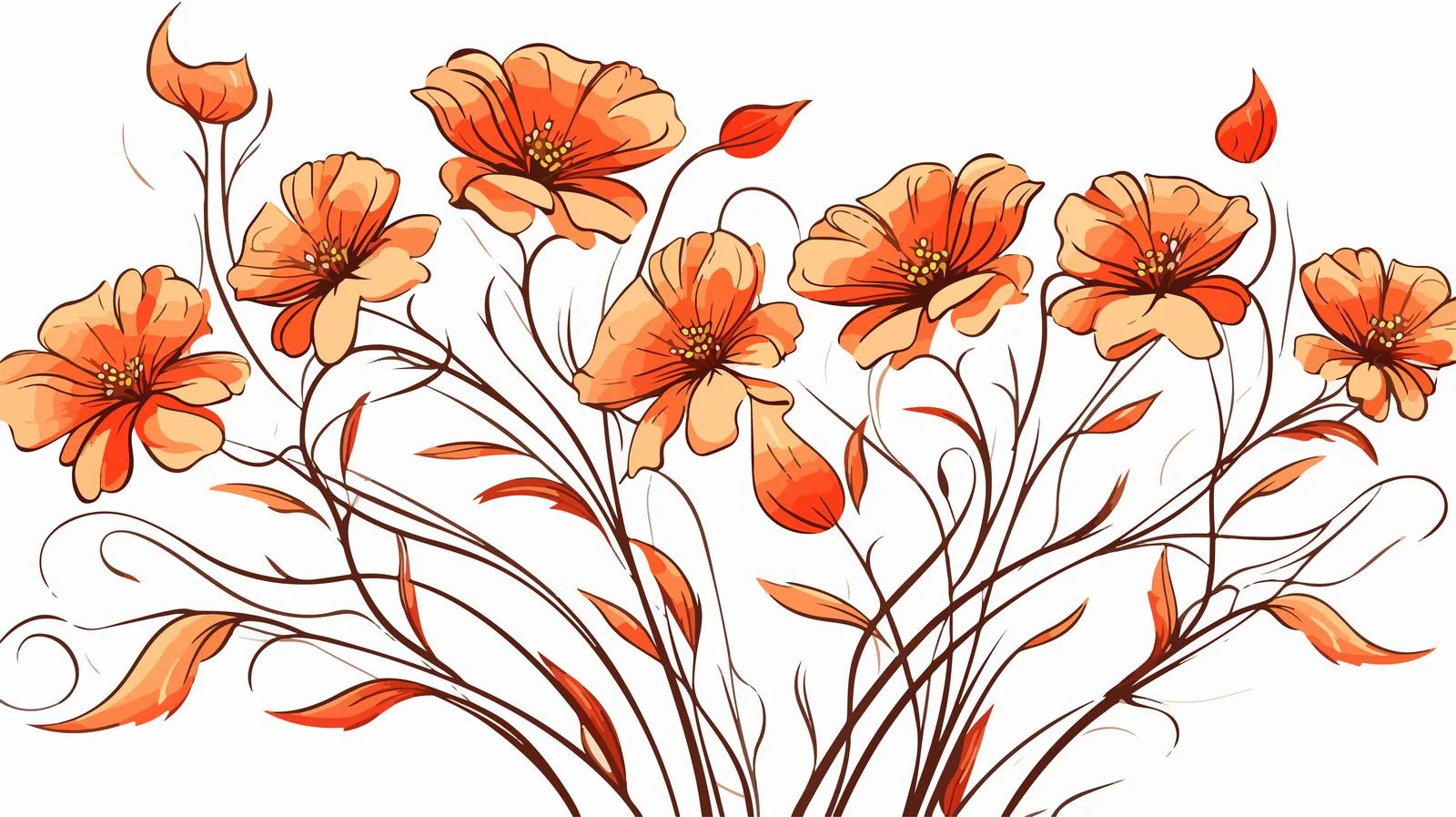 Stylized Wildflower Drawing — free download from Dotvec