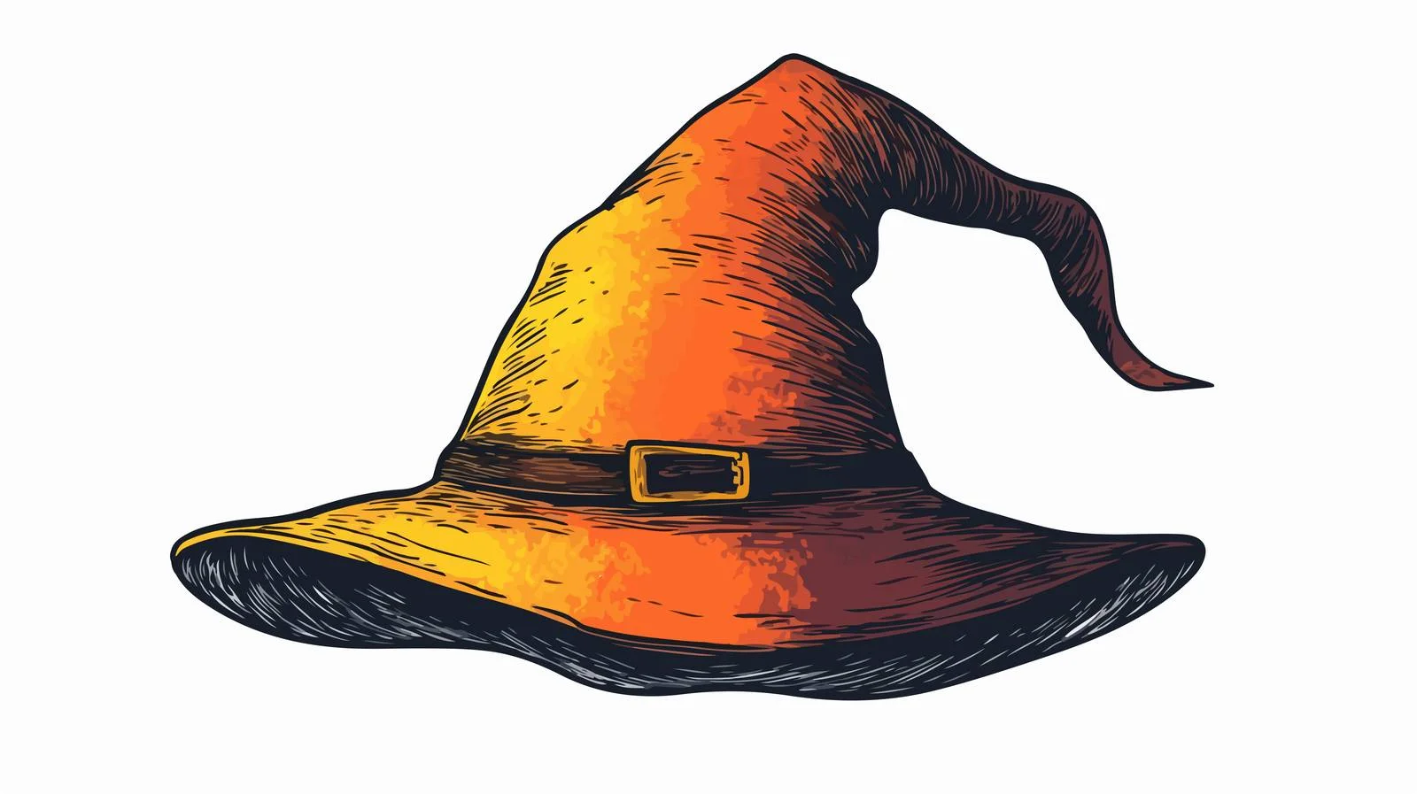 Enchanting Cartoon Witch Hat Illustration — free download from Dotvec