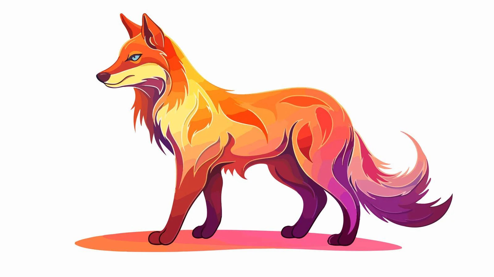 Cartoon Wolf Line Drawing — free download from Dotvec