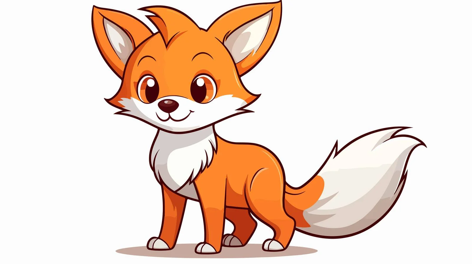 Clever Cartoon Fox Line Drawing — free download from Dotvec