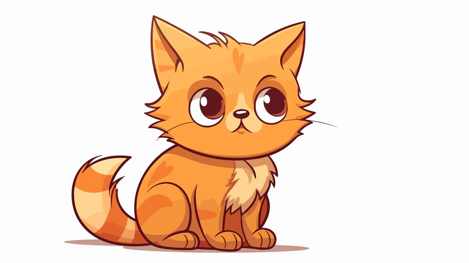 Confused Cartoon Cat Illustration — free download from Dotvec