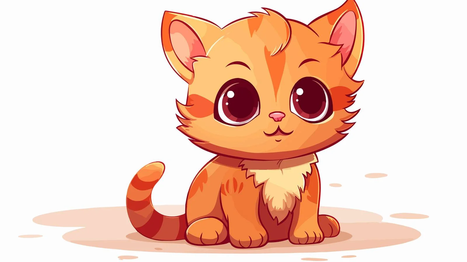 Adorable Cartoon Cat Illustration — free download from Dotvec