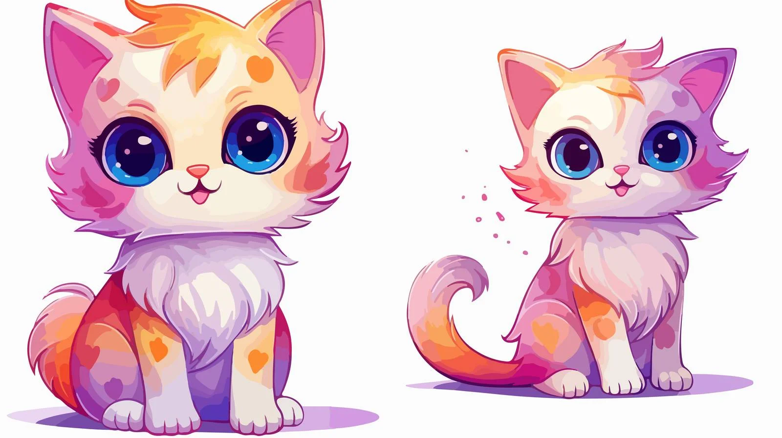 Charming Cartoon Cat Illustration — free download from Dotvec