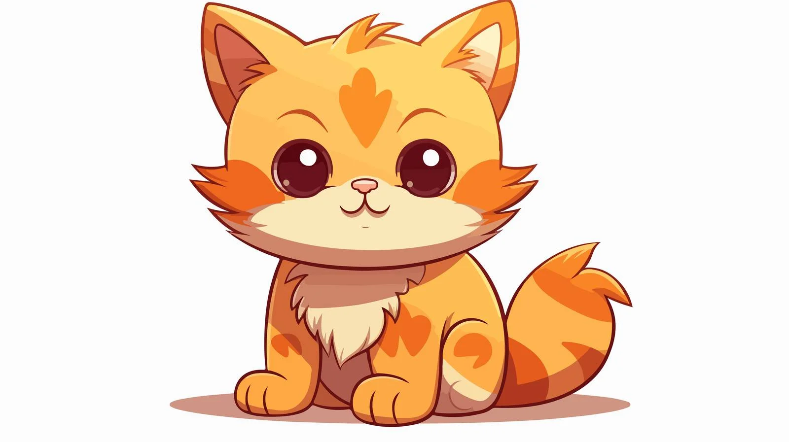 Adorable Cartoon Cat Illustration — free download from Dotvec