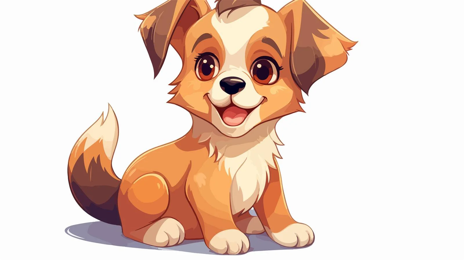 Charming Cartoon Dog Line Drawing — free download from Dotvec