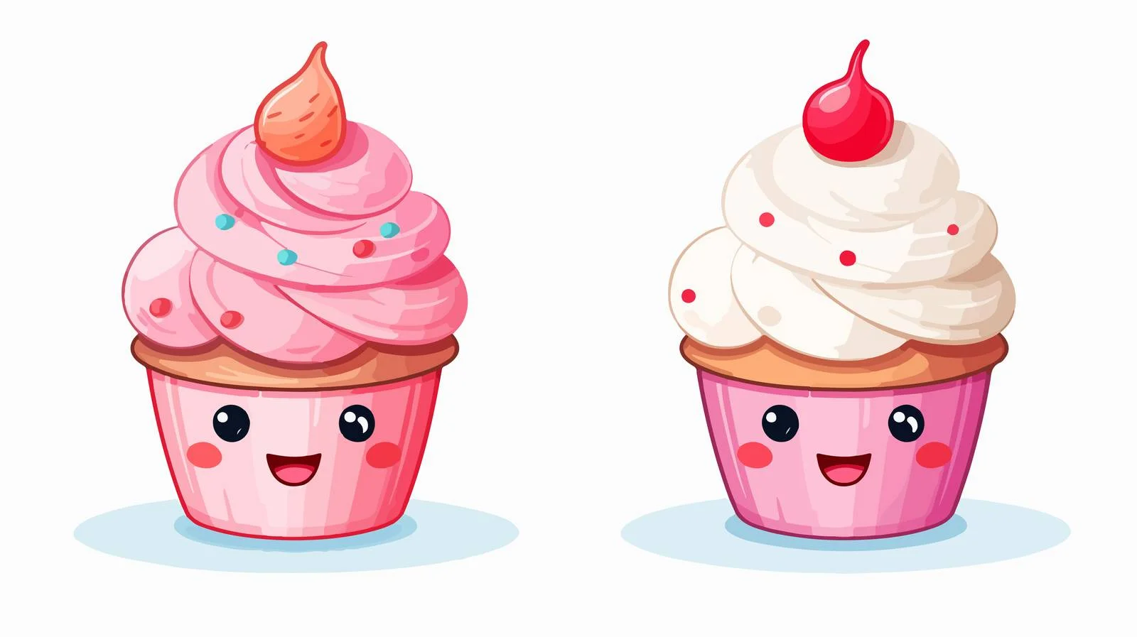 Funny Cupcake Line Drawing — free download from Dotvec