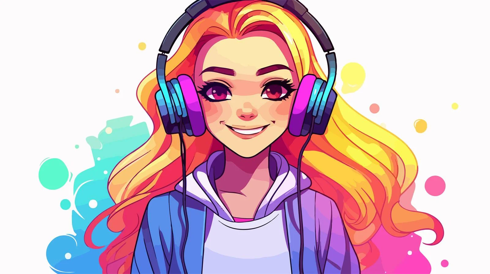 Happy Alien Girl Car Illustration — free download from Dotvec