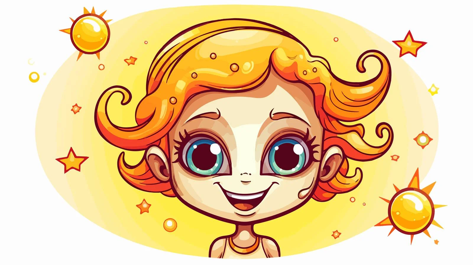 Happy Alien Girl Car Drawing — free download from Dotvec