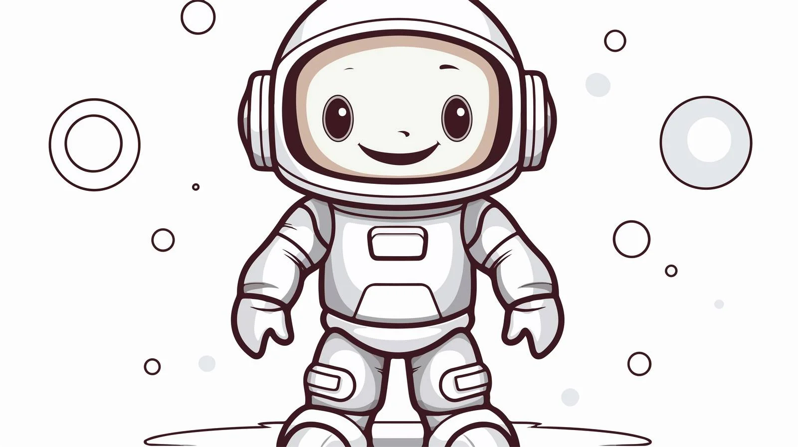 Cheerful Cartoon Astronaut Illustration — free download from Dotvec