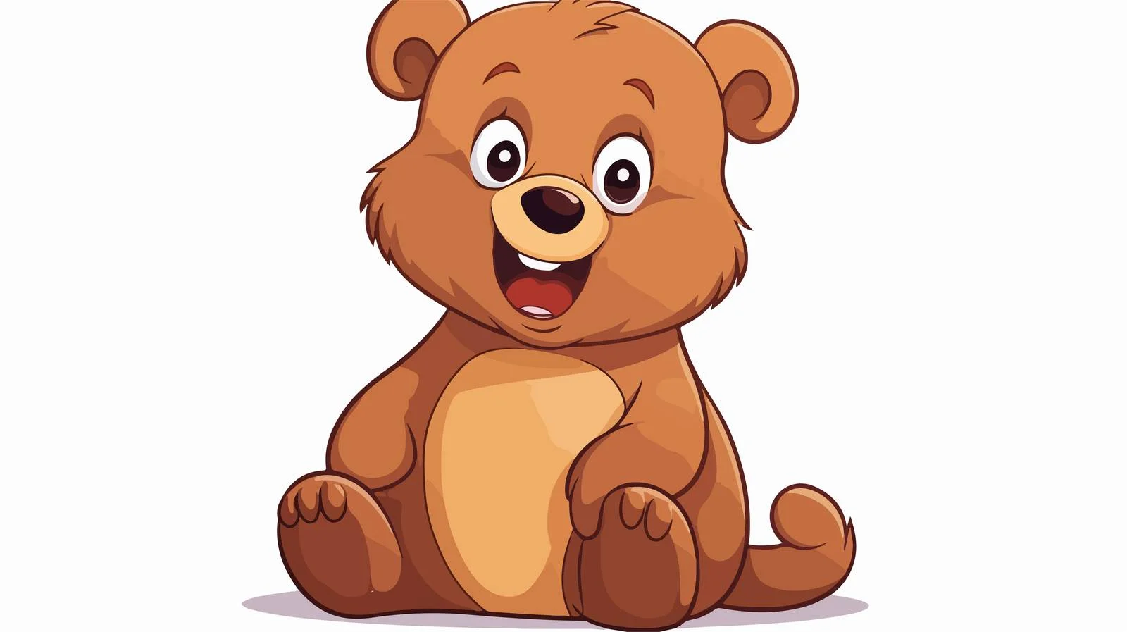 Cheerful Cartoon Bear Illustration — free download from Dotvec