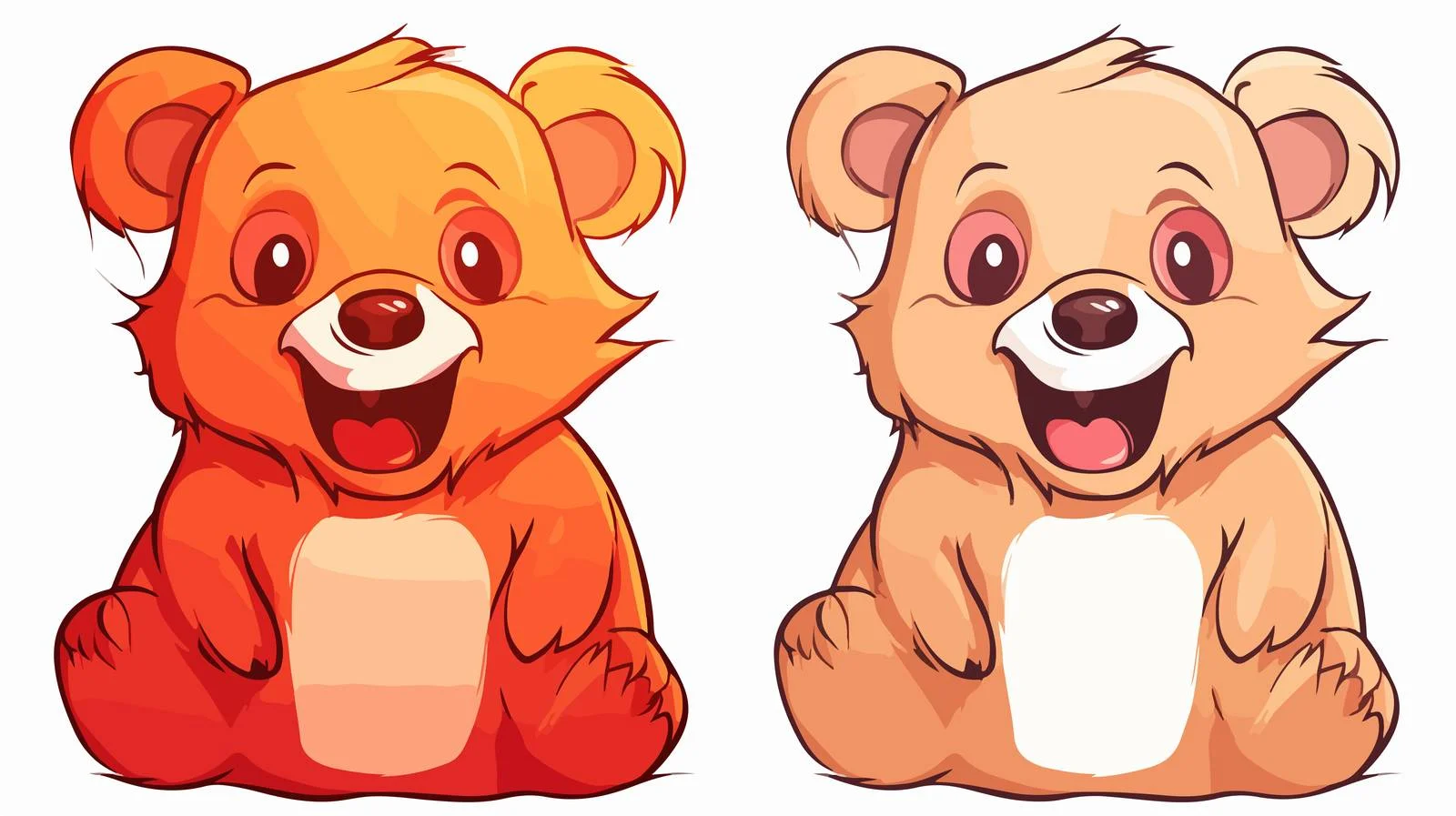 Joyful Cartoon Bear Illustration — free download from Dotvec