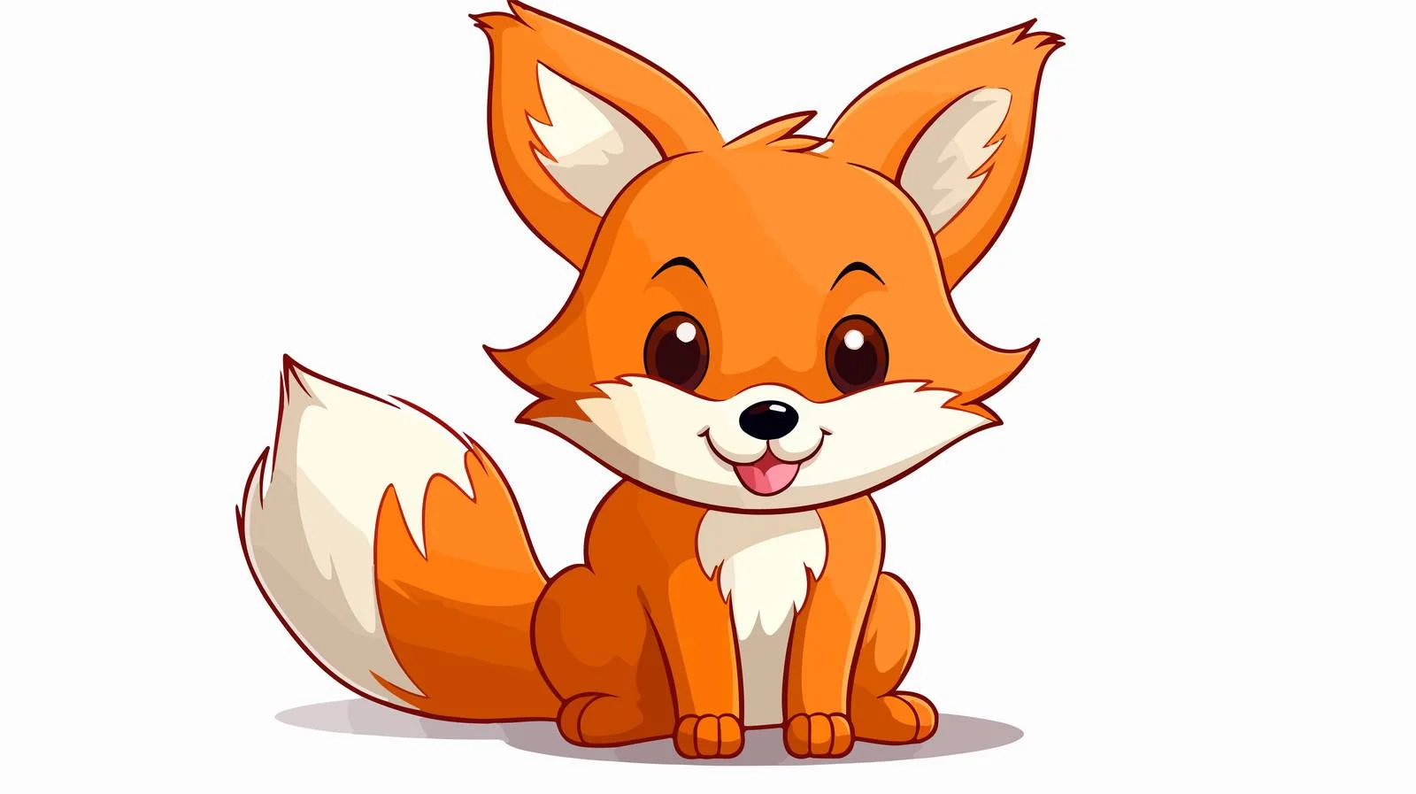 Joyful Cartoon Fox Illustration — free download from Dotvec