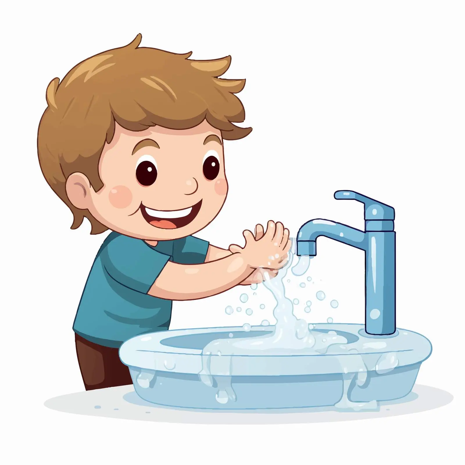 Boy Washing Hands Vector Design — free download from Dotvec