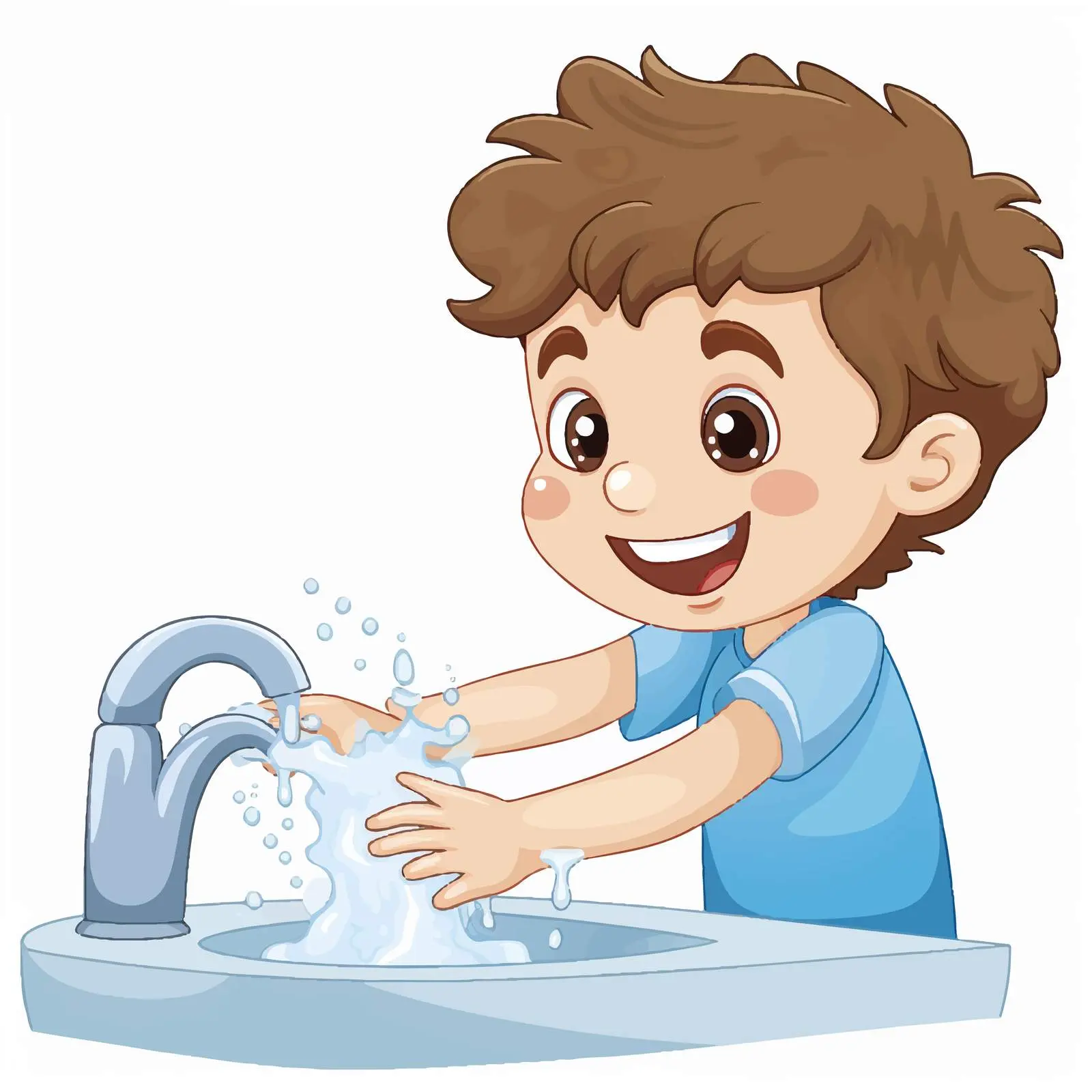 Girl Washing Hands Vector Design — free download from Dotvec
