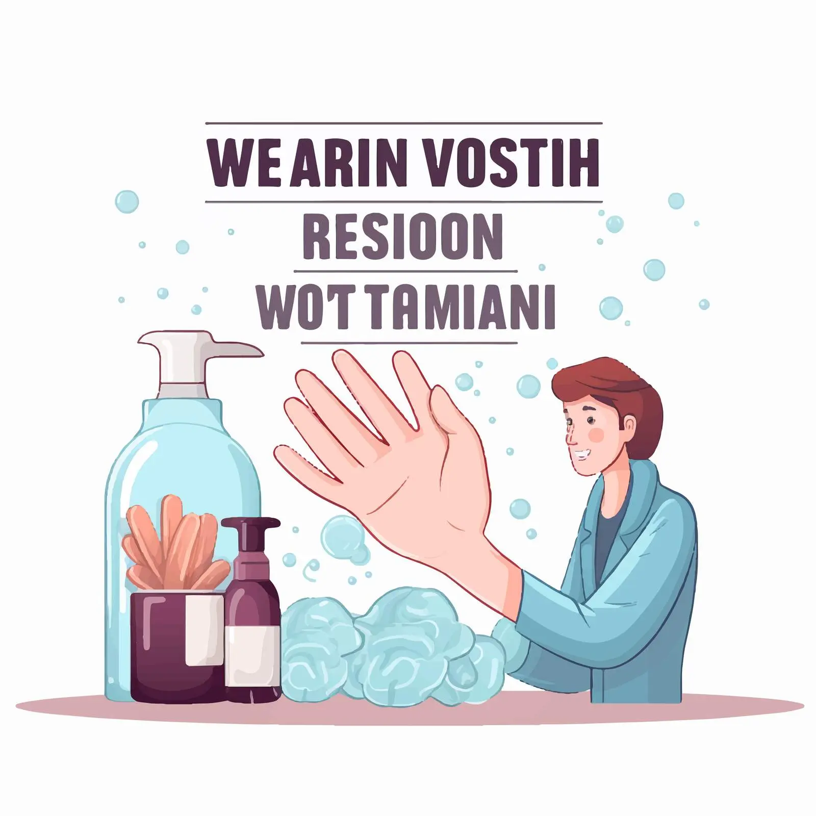 Wash Your Hands Poster Design with Doctor — free download from Dotvec