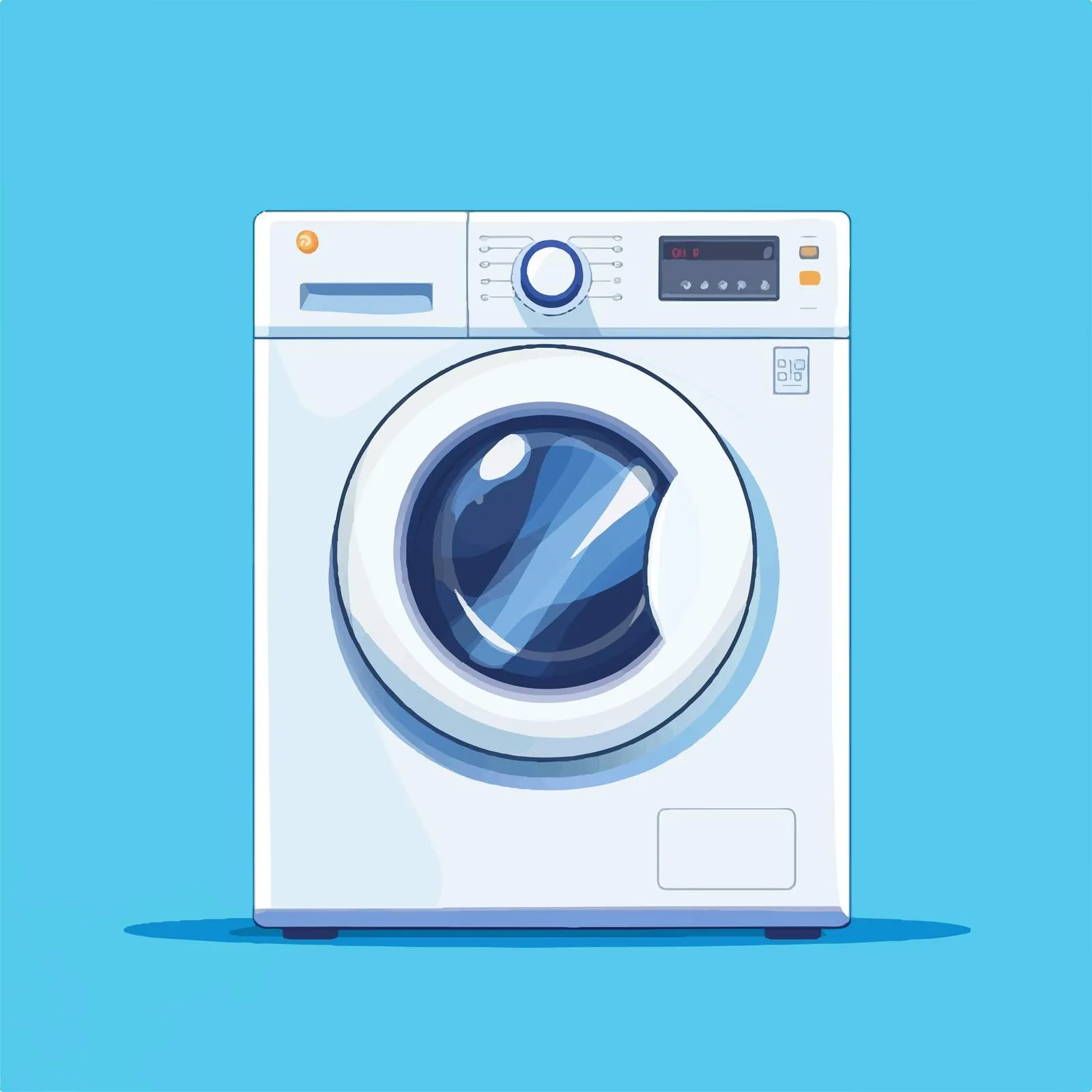Washing Machine Flat Vector Illustration — free download from Dotvec