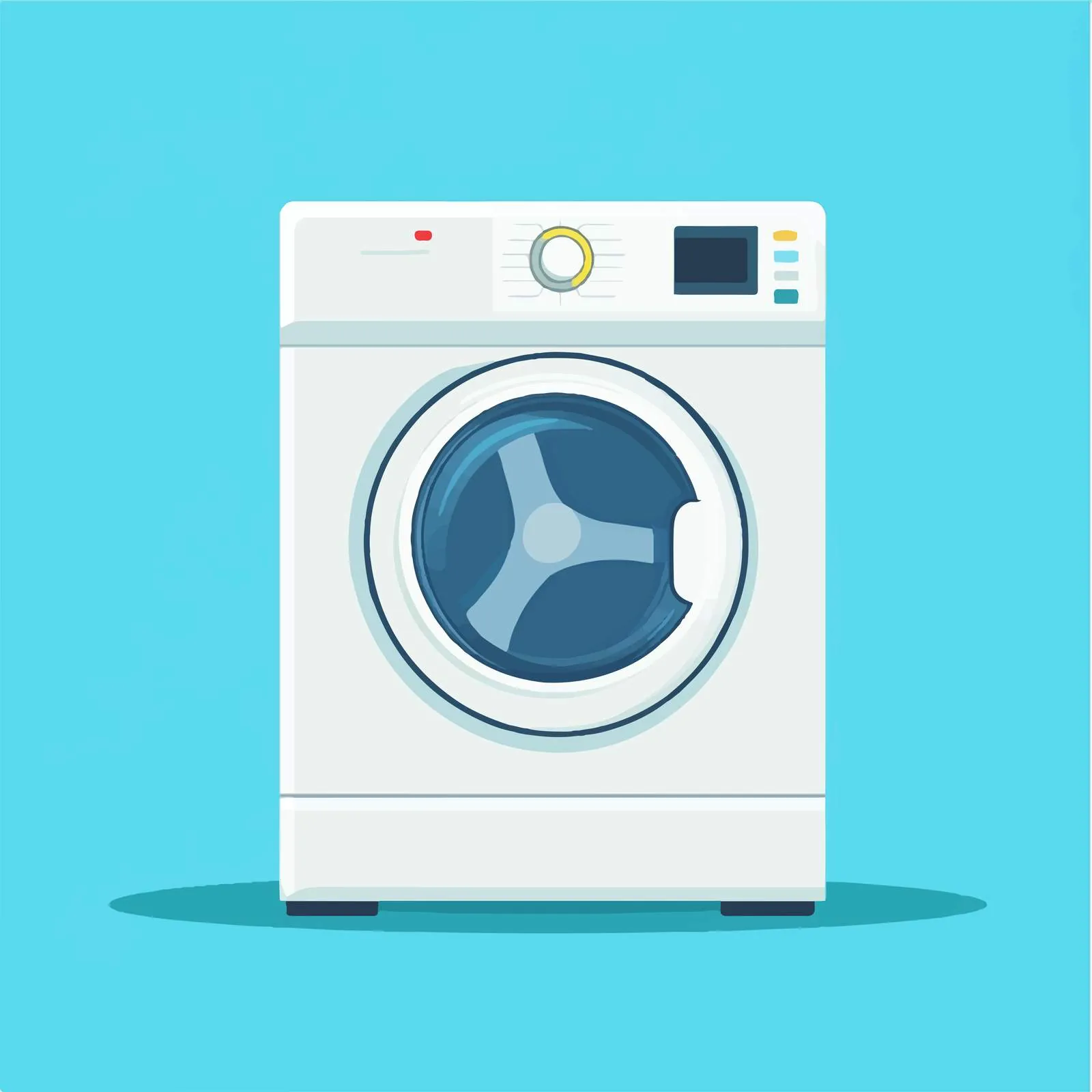Flat Vector Illustration of Washing Machine — free download from Dotvec