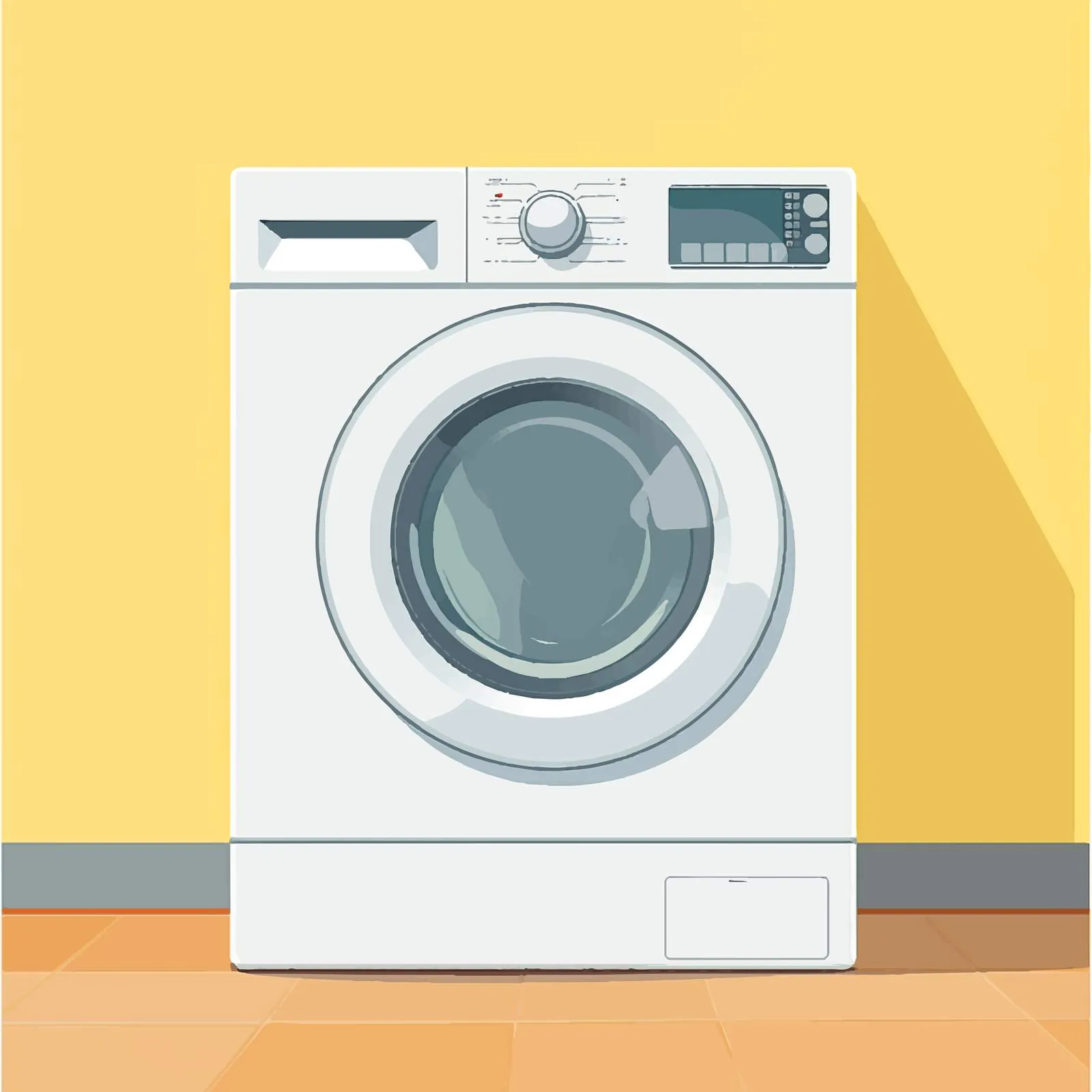 Washing Machine Flat Vector Illustration — free download from Dotvec