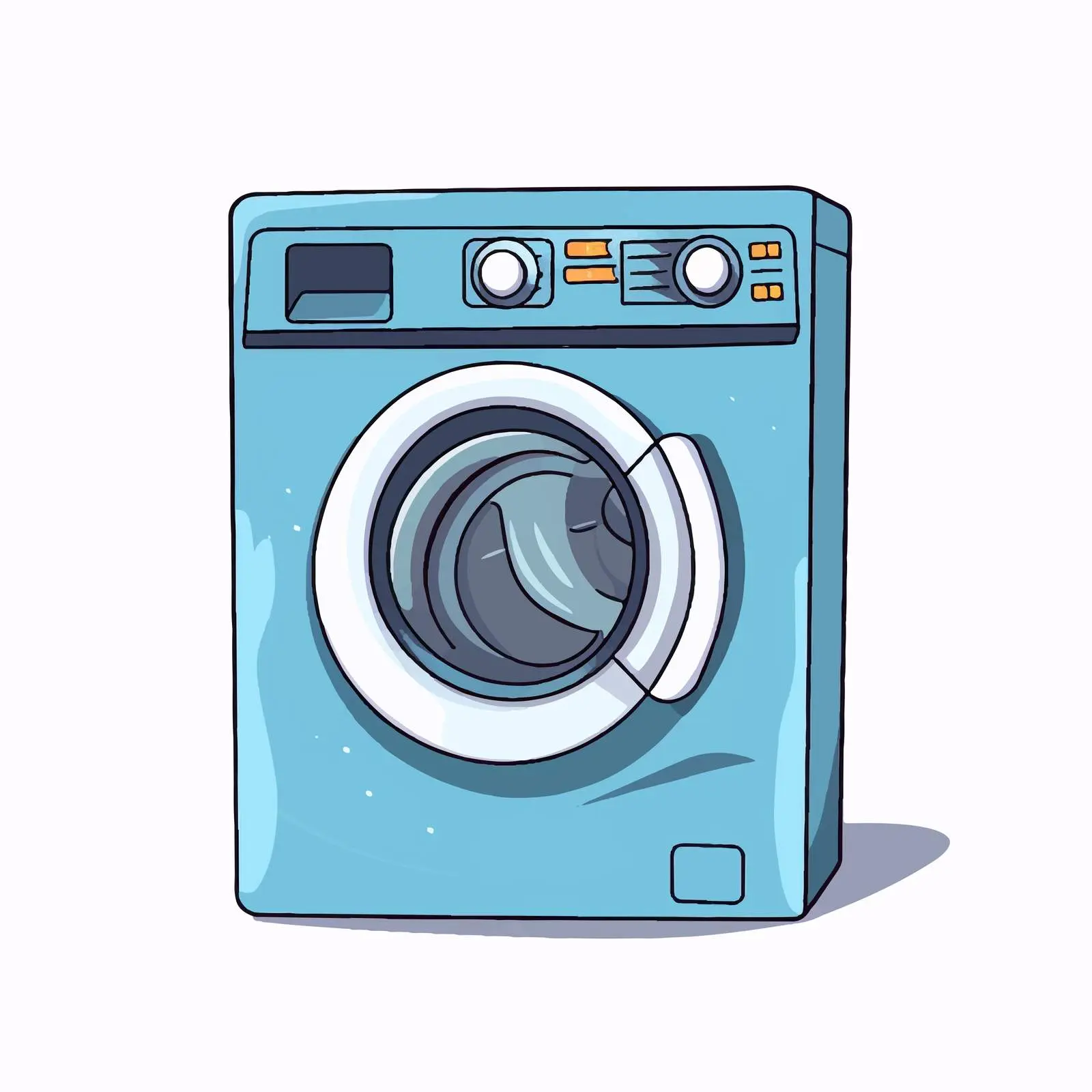 Line Art Illustration of Washing Machine – free cleaning image from Dotvec