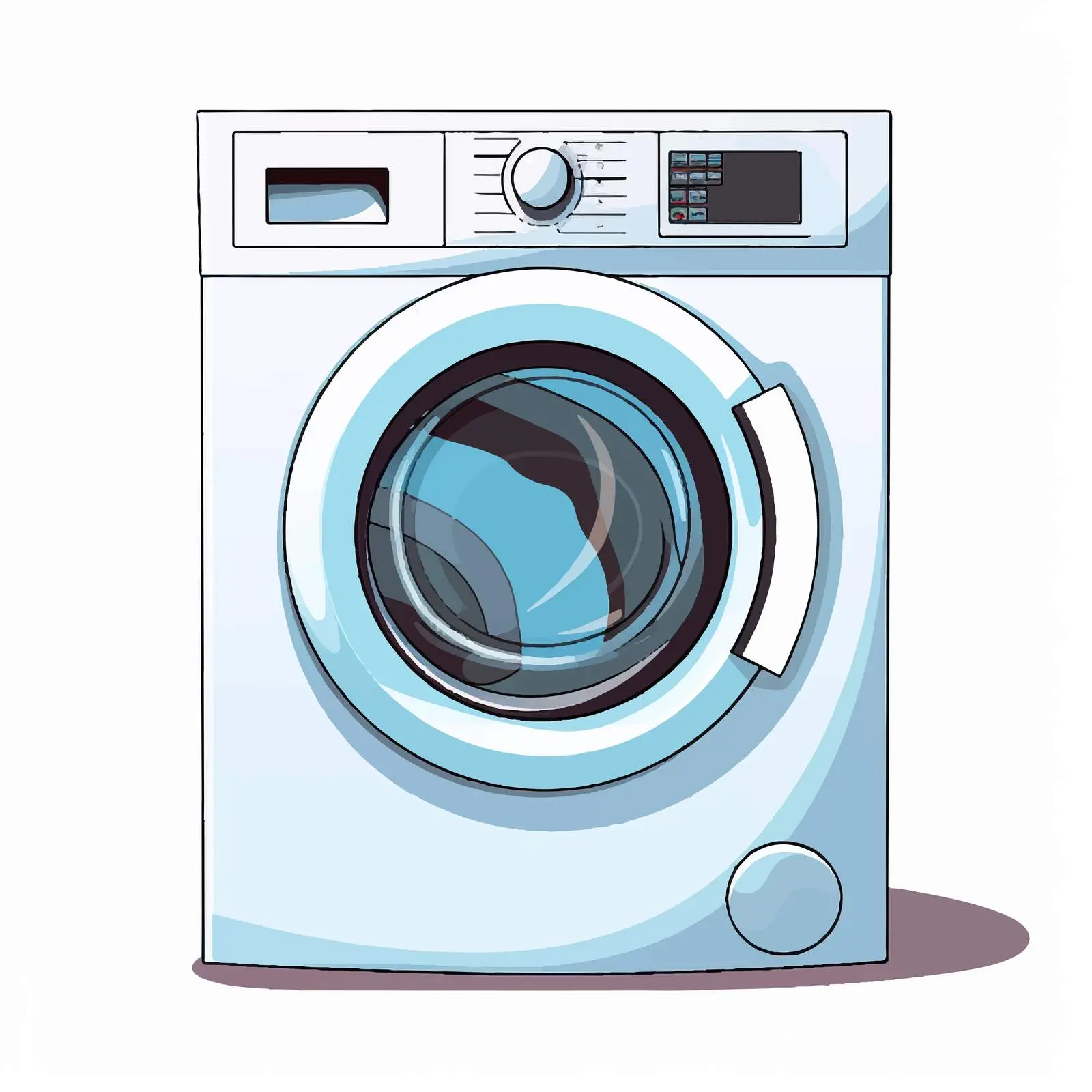 Washing Machine Vector Illustration on White Background — free download from Dotvec
