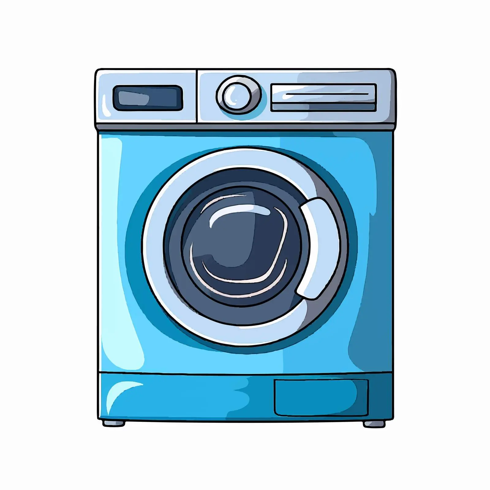 Isolated Vector Illustration of Washing Machine — free download from Dotvec