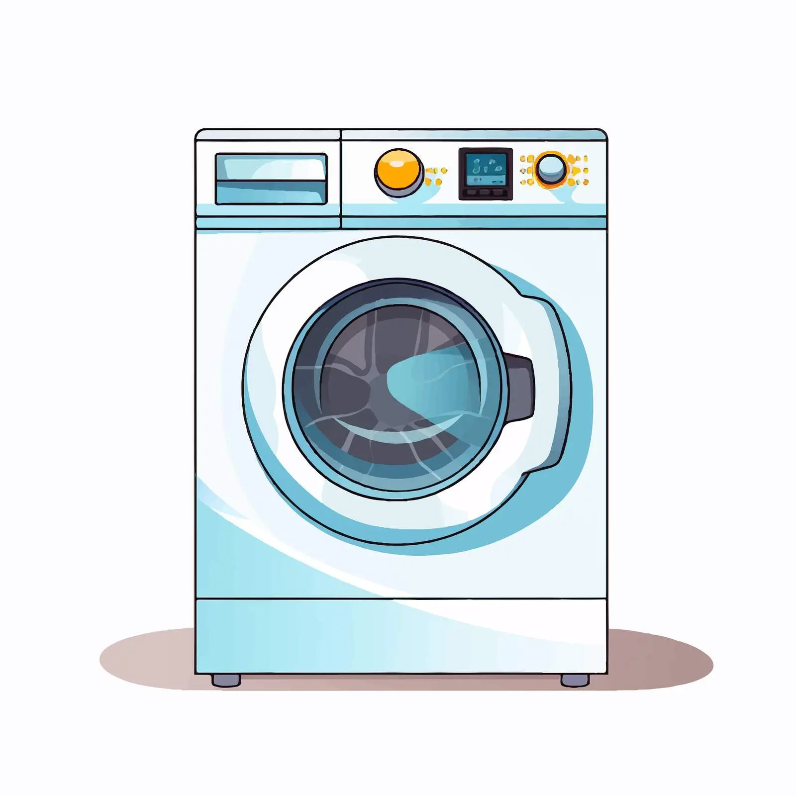 Washing Machine Vector Illustration on White Background — free download from Dotvec