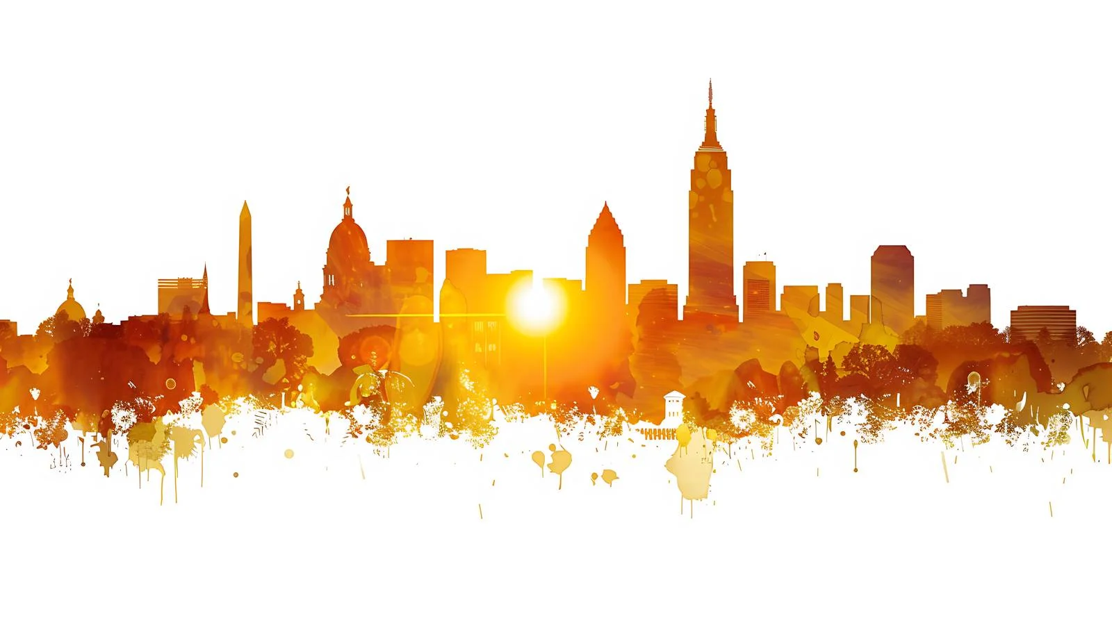 Morning Sunrise Over Washington DC Skyline — free download from Dotvec