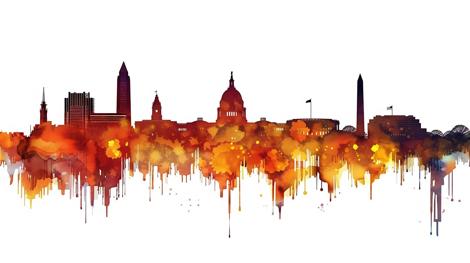 Morning Skyline of Washington DC with Sun — free download from Dotvec