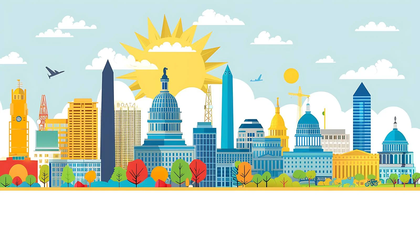 Washington DC Skyline during Morning Sunrise — free download from Dotvec