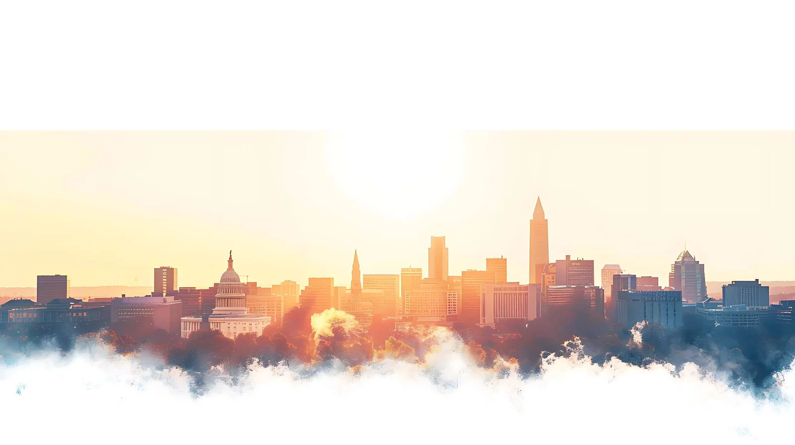 Morning Skyline of Washington DC — free download from Dotvec