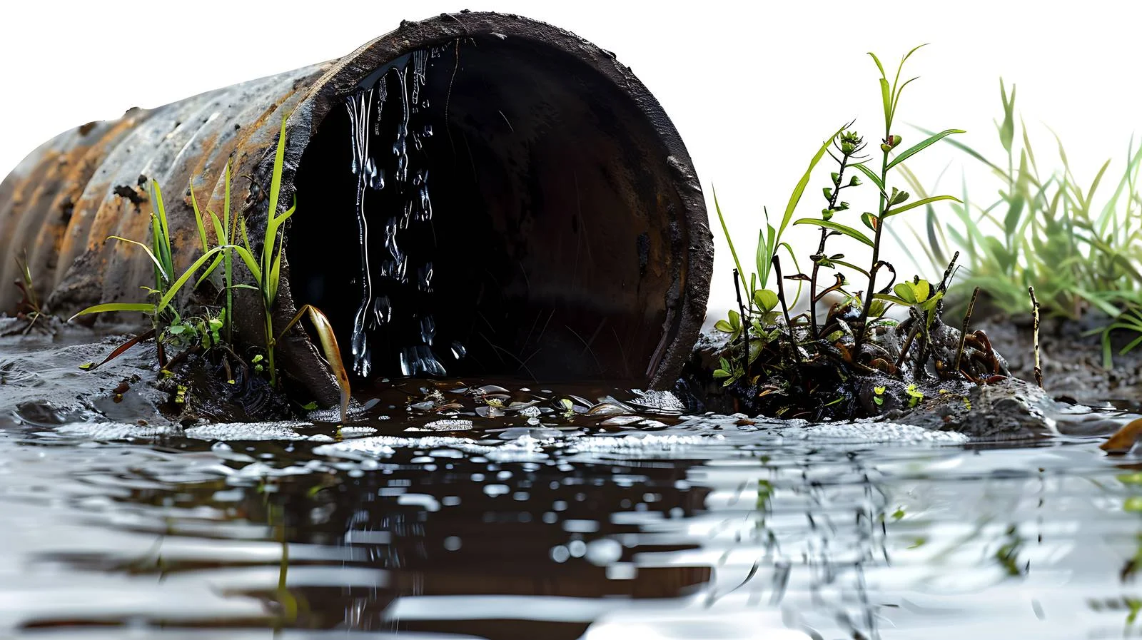Oil Industry Waste Polluting Storm Drain — free download from Dotvec