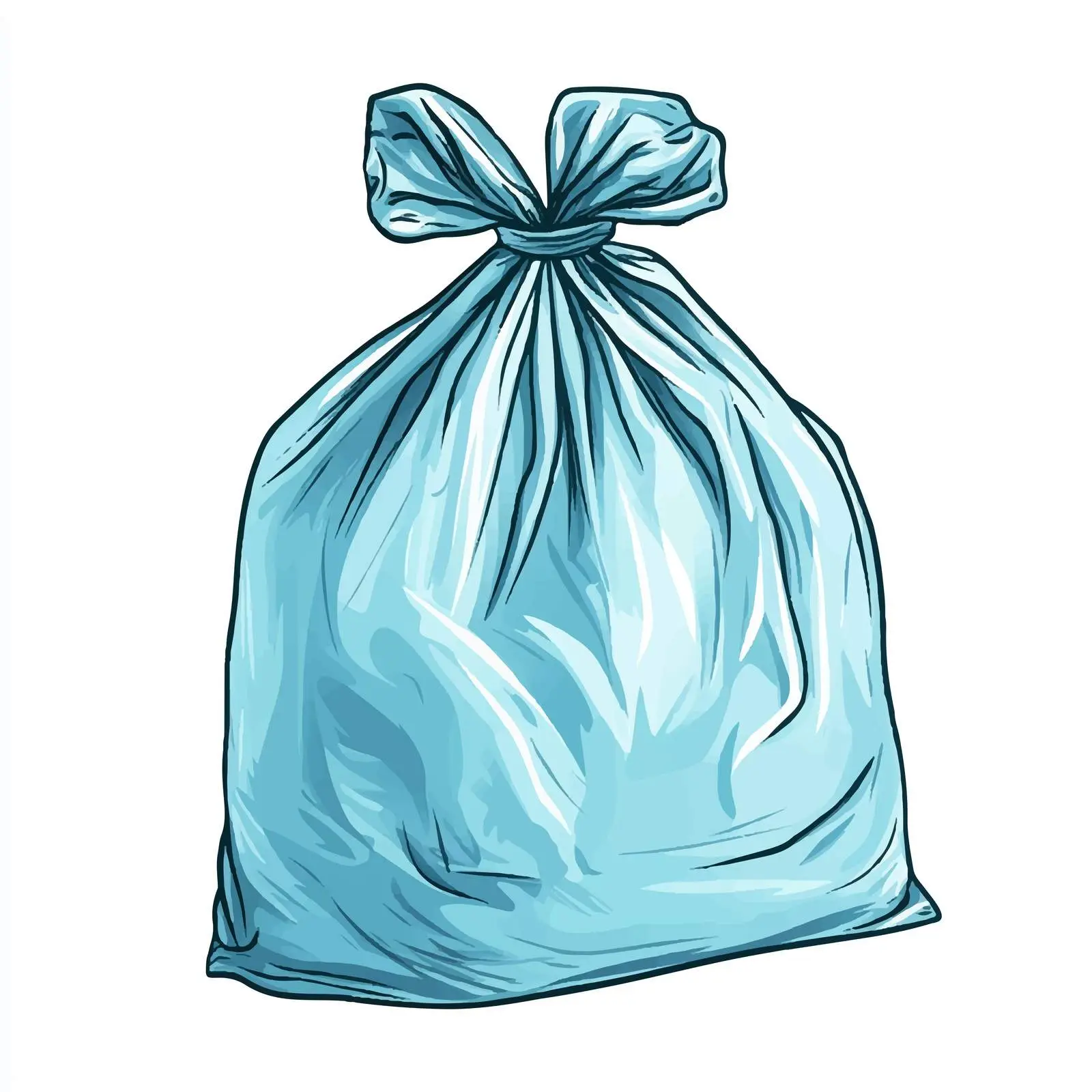 Cartoon Vector of Waste Plastic Bag Illustration — free download from Dotvec