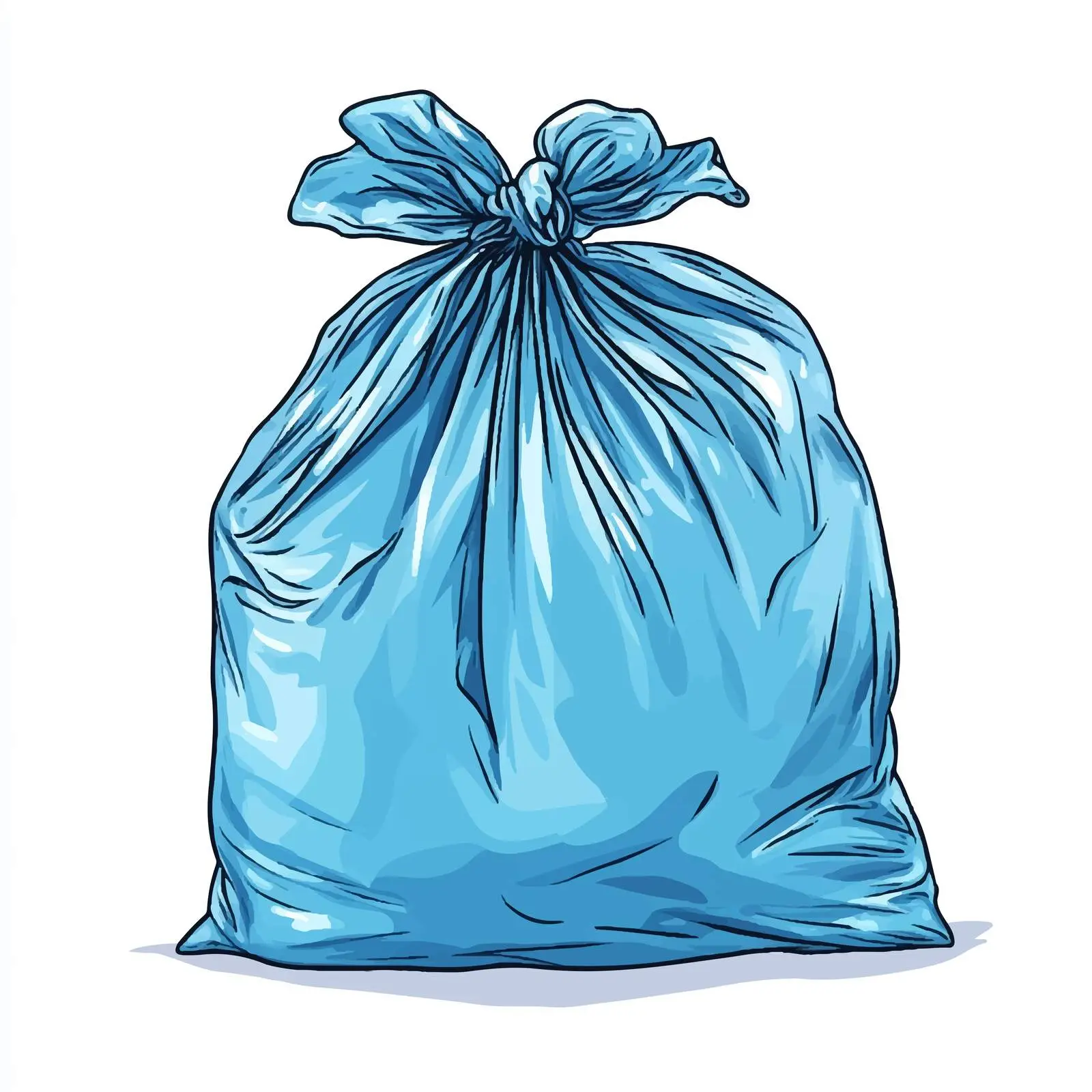 Cartoon Vector of Waste Plastic Bag Illustration — free download from Dotvec
